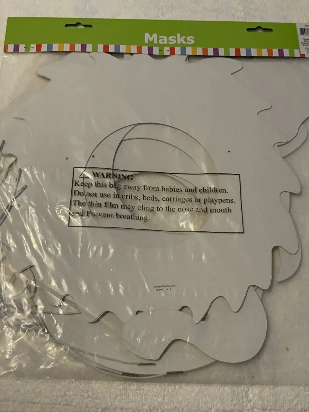 Printed Animal Face Masks for kids 12 Pc 13”